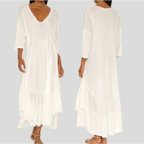 New Free People Beach - XS - Women's Sunseeker Maxi Dress - Ivory - Picture 1 of 6